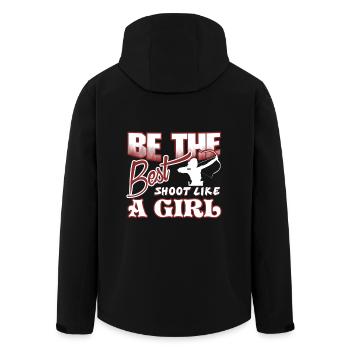 Archery Be The Best Shoot Like A Girl - Men’s Recycled Softshell Jacket by Stanley/Stella - black - Back - AI Model Male 185 light (185cm)