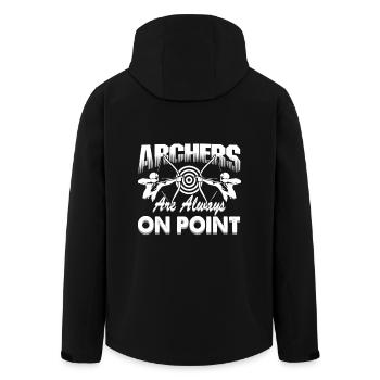 Archery Archers Are Always On Point - Men’s Recycled Softshell Jacket by Stanley/Stella - black - Back - AI Model Male 185 light (185cm)