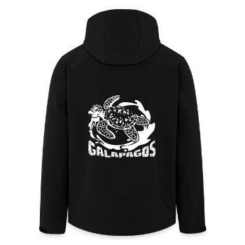 Funny Turtle Gifts - Men’s Recycled Softshell Jacket by Stanley/Stella - black - Back - AI Model Male 185 light (185cm)