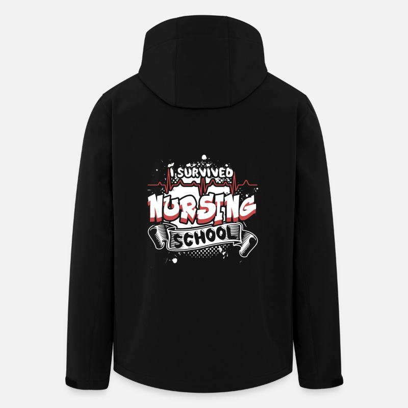 I Survived Nursing School - Men’s Recycled Softshell Jacket by Stanley/Stella - black