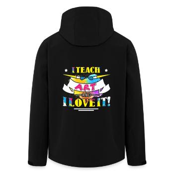 Art Teacher I Teach Art And I Love It - Men’s Recycled Softshell Jacket by Stanley/Stella - black - Back - AI Model Male 185 light (185cm)