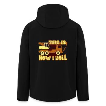 Crane Operator This Is How I Roll - Men’s Recycled Softshell Jacket by Stanley/Stella - black - Back - AI Model Male 185 light (185cm)