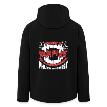 I'm Not A Vampire I'm A Professional Phlebotomist - Men’s Recycled Softshell Jacket by Stanley/Stella - black - Back - AI Model Male 185 light (185cm)