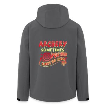 Sometimes You Win Always You Learn Archery - Men’s Recycled Softshell Jacket by Stanley/Stella - anthracite - Back - AI Model Male 185 light (185cm)