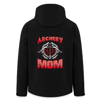 Proud To Be An Archery Mom - Men’s Recycled Softshell Jacket by Stanley/Stella - black - Back - AI Model Male 185 light (185cm)