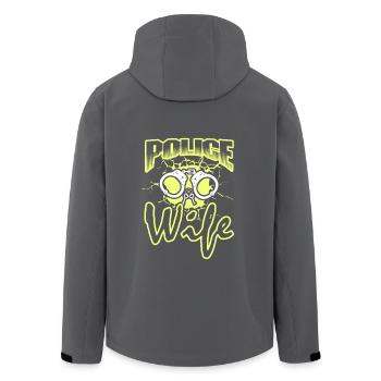 Proud To Be Police Wife - Men’s Recycled Softshell Jacket by Stanley/Stella - anthracite - Back - AI Model Male 185 light (185cm)