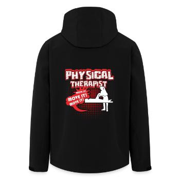 Physical Therapist Move It - Men’s Recycled Softshell Jacket by Stanley/Stella - black - Back - AI Model Male 185 light (185cm)