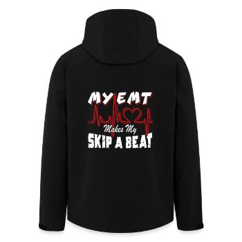 My EMT Makes My Heart Skip A Beat - Men’s Recycled Softshell Jacket by Stanley/Stella - black - Back - AI Model Male 185 light (185cm)