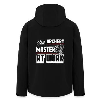 Archery Master At Work - Men’s Recycled Softshell Jacket by Stanley/Stella - black - Back - AI Model Male 185 light (185cm)