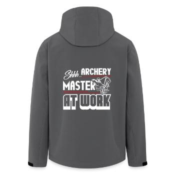 Archery Master At Work - Men’s Recycled Softshell Jacket by Stanley/Stella - anthracite - Back - AI Model Male 185 light (185cm)