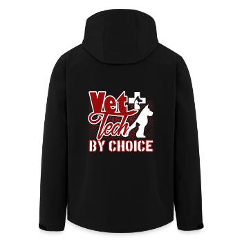 Vet Tech By Choice - Men’s Recycled Softshell Jacket by Stanley/Stella - black - Back - AI Model Male 185 light (185cm)