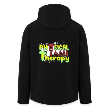 Physical Therapist Funny Physical Therapy - Men’s Recycled Softshell Jacket by Stanley/Stella - black - Back - AI Model Male 185 light (185cm)