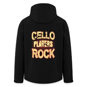 Cello Players Rock - Men’s Recycled Softshell Jacket by Stanley/Stella - black - Back - AI Model Male 185 light (185cm)