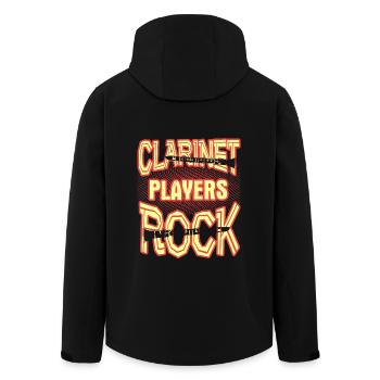 Clarinet Players Rock - Men’s Recycled Softshell Jacket by Stanley/Stella - black - Back - AI Model Male 185 light (185cm)
