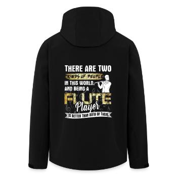 Being A Flute Player Is Better - Men’s Recycled Softshell Jacket by Stanley/Stella - black - Back - AI Model Male 185 light (185cm)