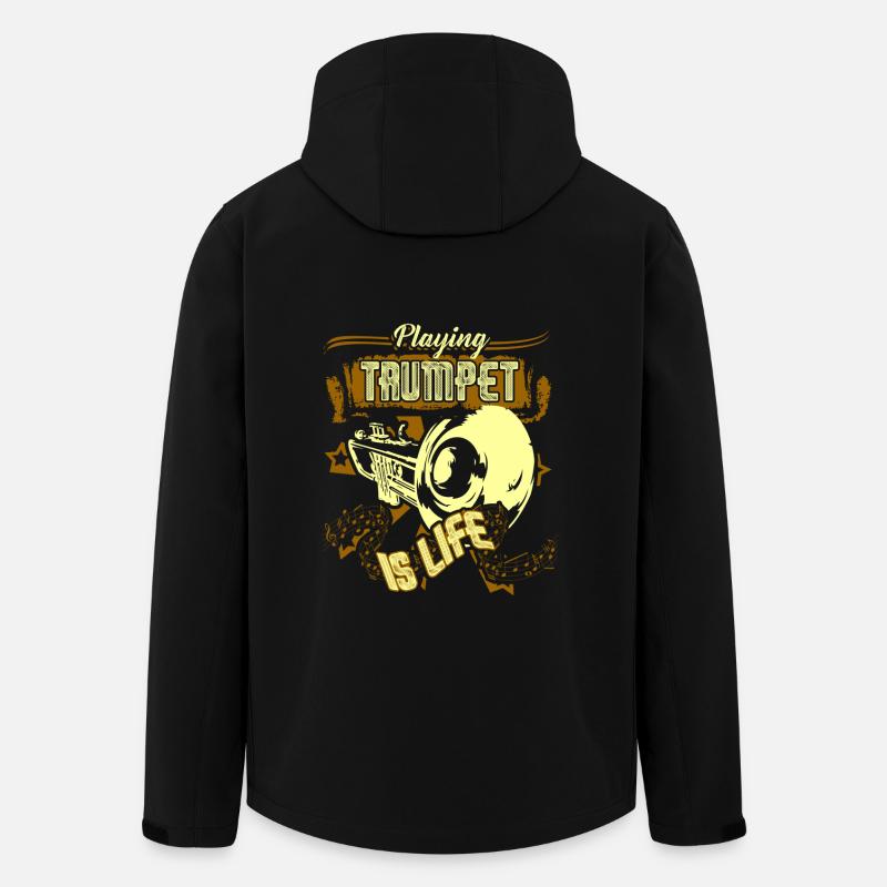 Playing Trumpet Is Life - Men’s Recycled Softshell Jacket by Stanley/Stella - black