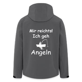 Angler Geschenkidee lustig angeln Boot fischen - Recycelte Männer Softshell-Jacke von Stanley/Stella - Schwarz - Hinten - AI Model Male 185 light (185cm)
