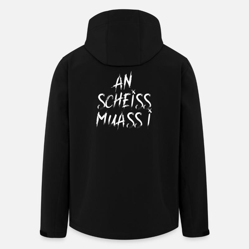 AN SCHEISS MUASS I - Recycelte Männer Softshell-Jacke von Stanley/Stella - Schwarz