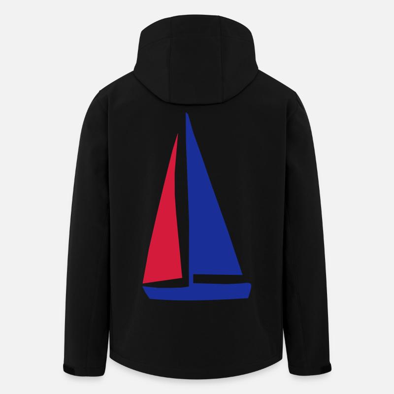sailboat - Men’s Recycled Softshell Jacket by Stanley/Stella - black