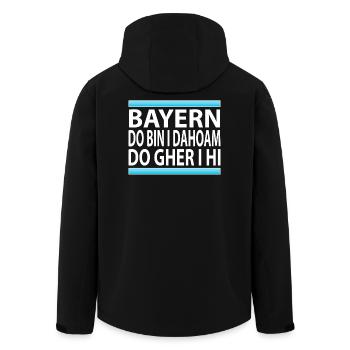 BAYERN - DO BIN I DAHOAM - Recycelte Männer Softshell-Jacke von Stanley/Stella - Schwarz - Hinten - AI Model Male 185 light (185cm)
