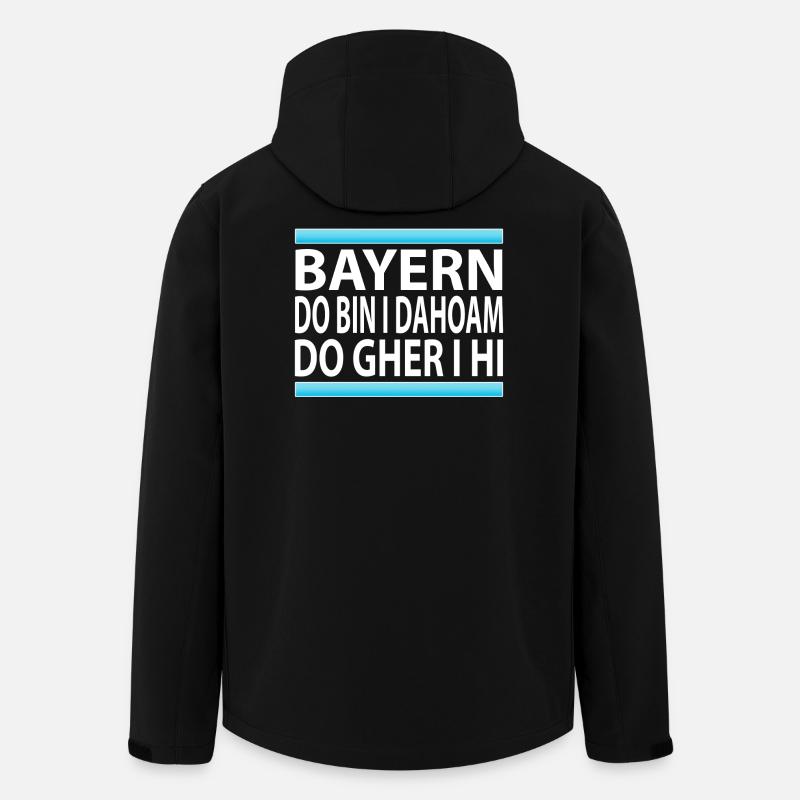 BAYERN - DO BIN I DAHOAM - Recycelte Männer Softshell-Jacke von Stanley/Stella - Schwarz