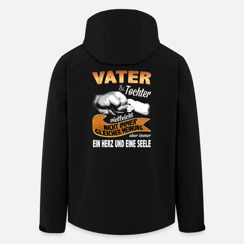 VATER & TOCHTER - Recycelte Männer Softshell-Jacke von Stanley/Stella - Schwarz