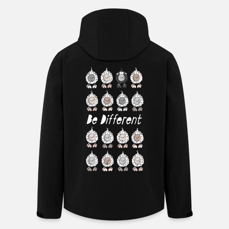 Be Different Sheep - Men’s Recycled Softshell Jacket by Stanley/Stella - black