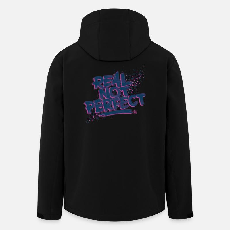 Real not perfect - Veste softshell homme en polyester recyclé Stanley/Stella - noir