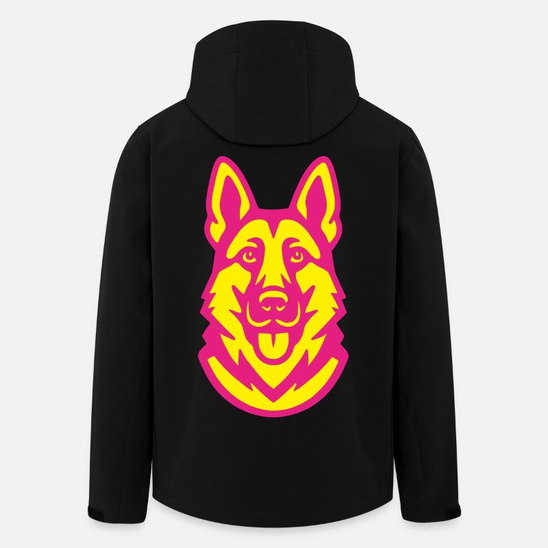 Berger Allemand Pop Art - Veste softshell homme en polyester recyclé Stanley/Stella - noir