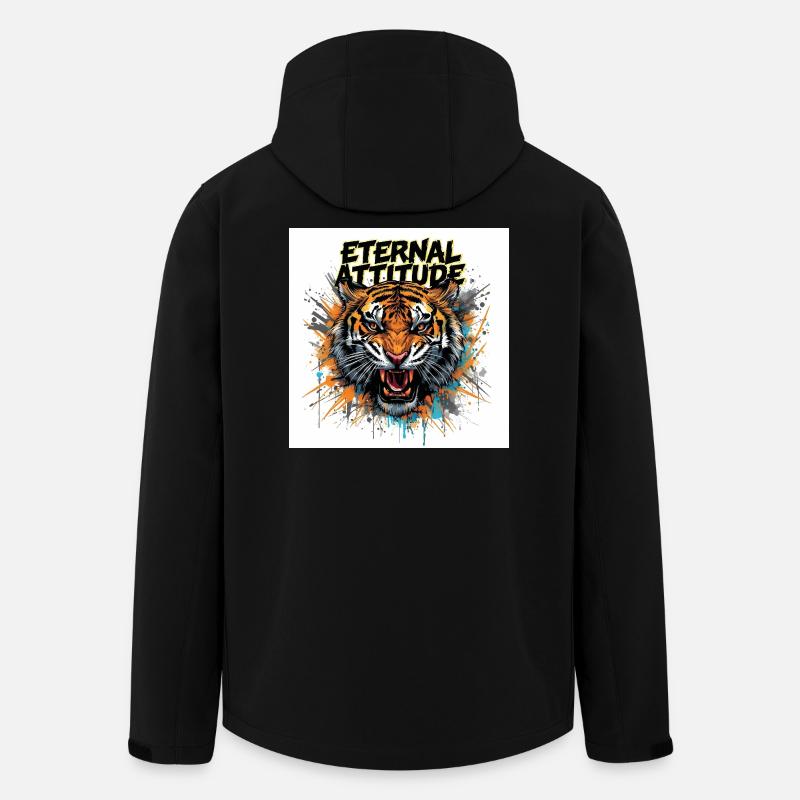 Ewige Tigerpose - Recycelte Männer Softshell-Jacke von Stanley/Stella - Schwarz