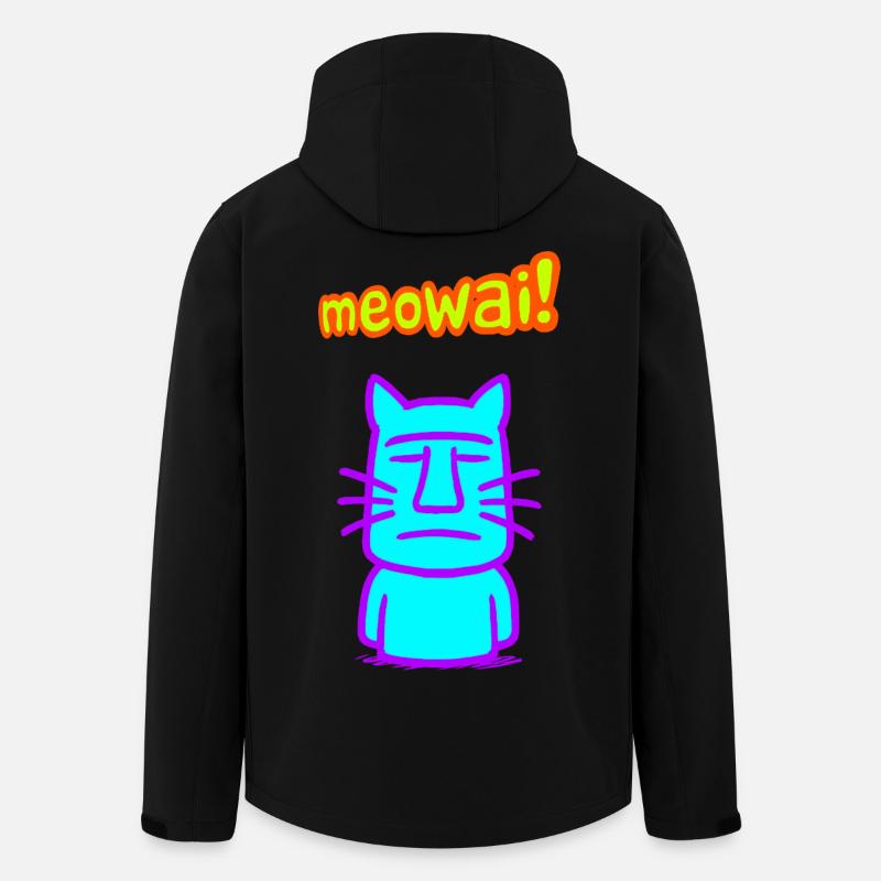 Moai Cat - Men’s Recycled Softshell Jacket by Stanley/Stella - black