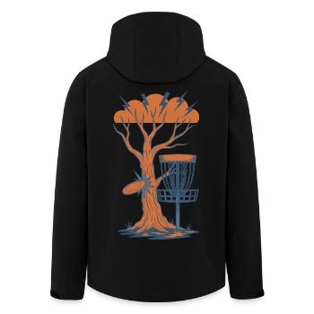 Tempête de paniers volants à disque de l’arbre au disc golf - Veste softshell homme en polyester recyclé Stanley/Stella - noir - Dos - AI Model Male 185 light (185cm)