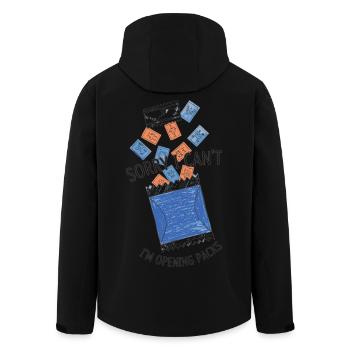 Désolé, je ne peux pas, j’ouvre les packs de cartes à collectionner - Veste softshell homme en polyester recyclé Stanley/Stella - noir - Dos - AI Model Male 185 light (185cm)