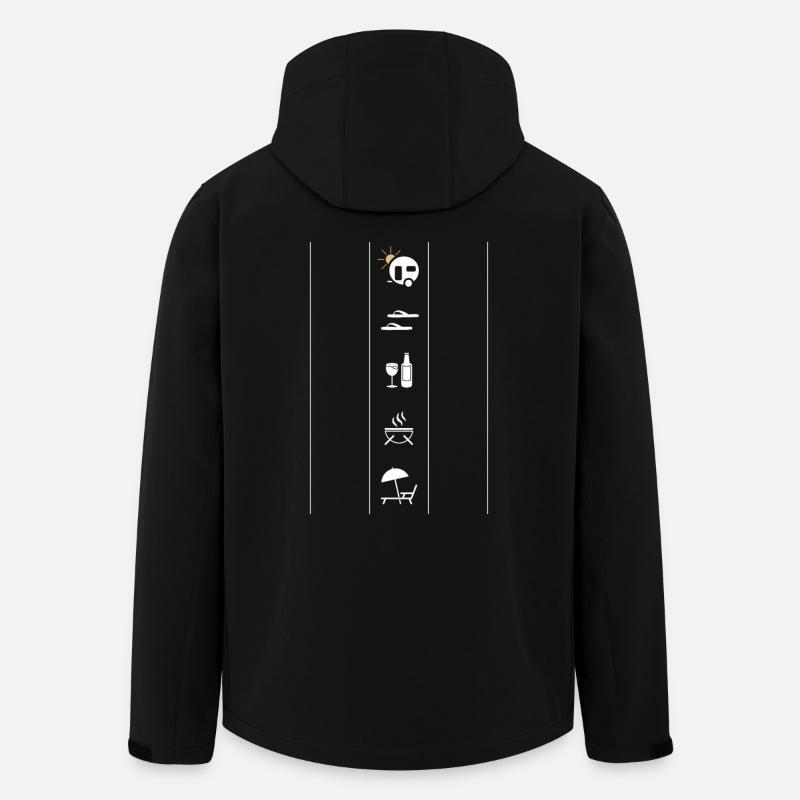 Des_Campers_Glueck_final2 - Recycelte Männer Softshell-Jacke von Stanley/Stella - Schwarz