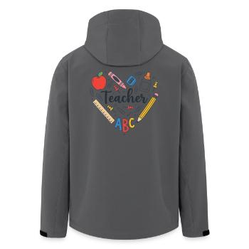 Professeure - Professeur - Veste softshell homme en polyester recyclé Stanley/Stella - noir - Dos - AI Model Male 185 light (185cm)