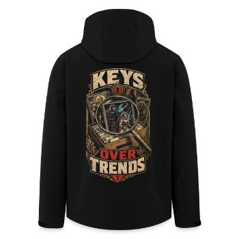 Le collectionneur de bandes dessinées privilégie les tendances - Veste softshell homme en polyester recyclé Stanley/Stella - noir - Dos - AI Model Male 185 light (185cm)
