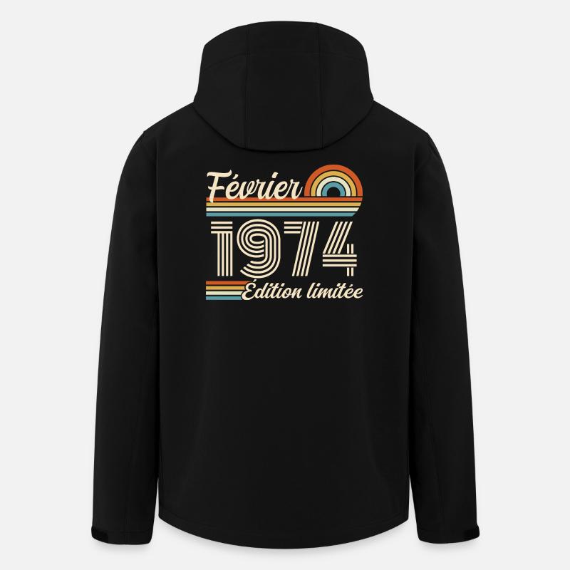 Februar 1974 - Recycelte Männer Softshell-Jacke von Stanley/Stella - Schwarz