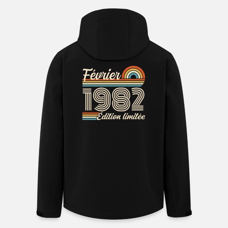 Février 1982 - Veste softshell homme en polyester recyclé Stanley/Stella - noir