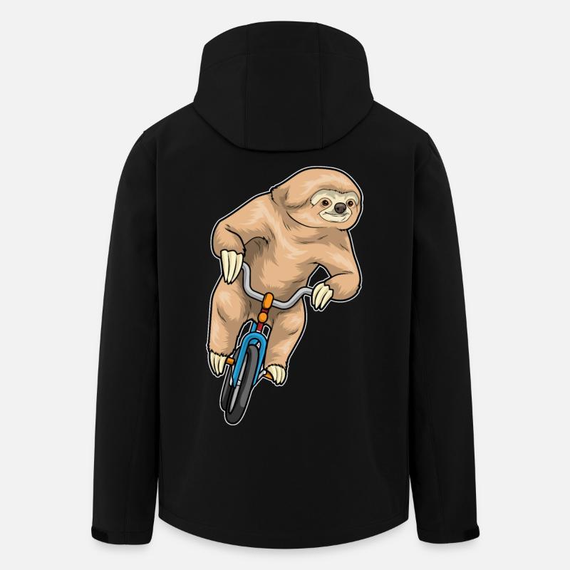 Faultier Fahrrad - Recycelte Männer Softshell-Jacke von Stanley/Stella - Schwarz