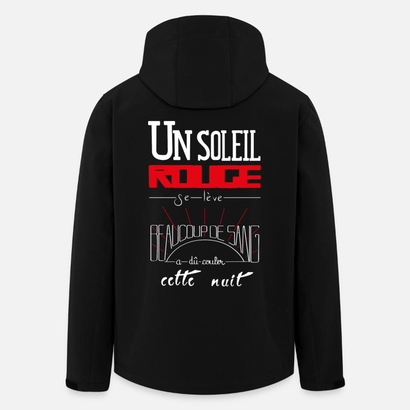 Un Soleil Rouge - Veste softshell homme en polyester recyclé Stanley/Stella - noir