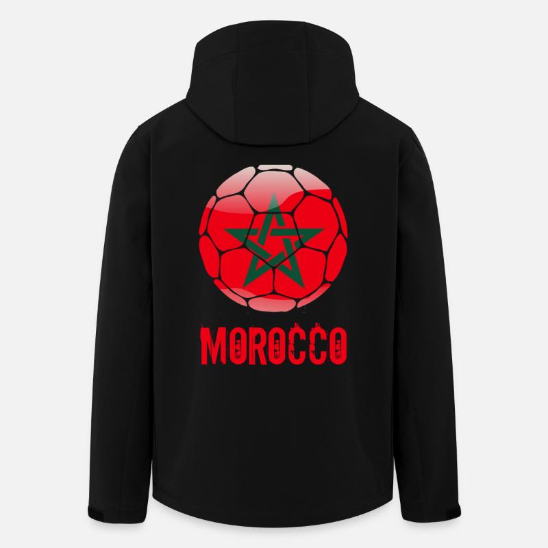 Marokko Fussball - Recycelte Männer Softshell-Jacke von Stanley/Stella - Schwarz