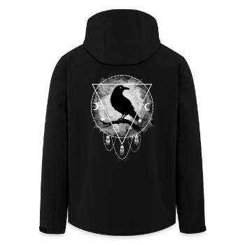 Raven Norse mythology Gothic - Men’s Recycled Softshell Jacket by Stanley/Stella - black - Back - AI Model Male 185 light (185cm)