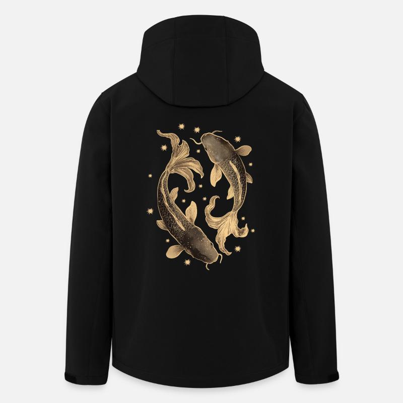 Koi Karpfen - Recycelte Männer Softshell-Jacke von Stanley/Stella - Schwarz
