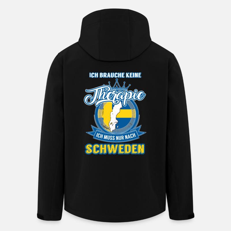Therapie Schweden - Recycelte Männer Softshell-Jacke von Stanley/Stella - Schwarz