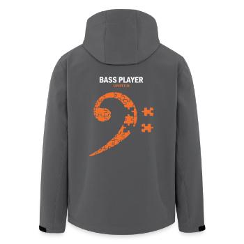 Autism T Shirt Bass Player United - Men’s Recycled Softshell Jacket by Stanley/Stella - black - Back - AI Model Male 185 light (185cm)