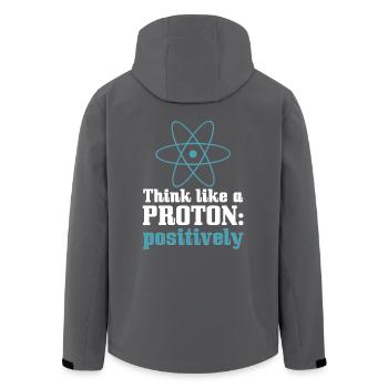 Physics Think Like A Proton Positively - Men’s Recycled Softshell Jacket by Stanley/Stella - black - Back - AI Model Male 185 light (185cm)