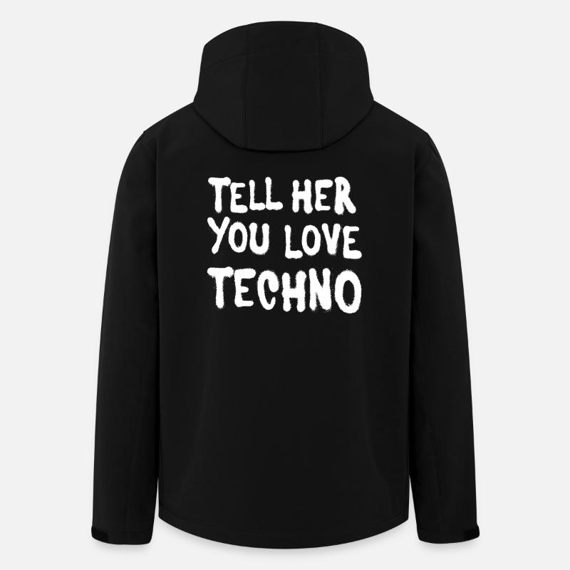 Tell her you love techno II - Men’s Recycled Softshell Jacket by Stanley/Stella - black