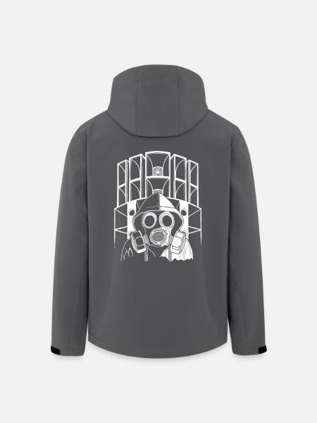 Tekno 23 sound system gas mask - Men’s Recycled Softshell Jacket by Stanley/Stella - black