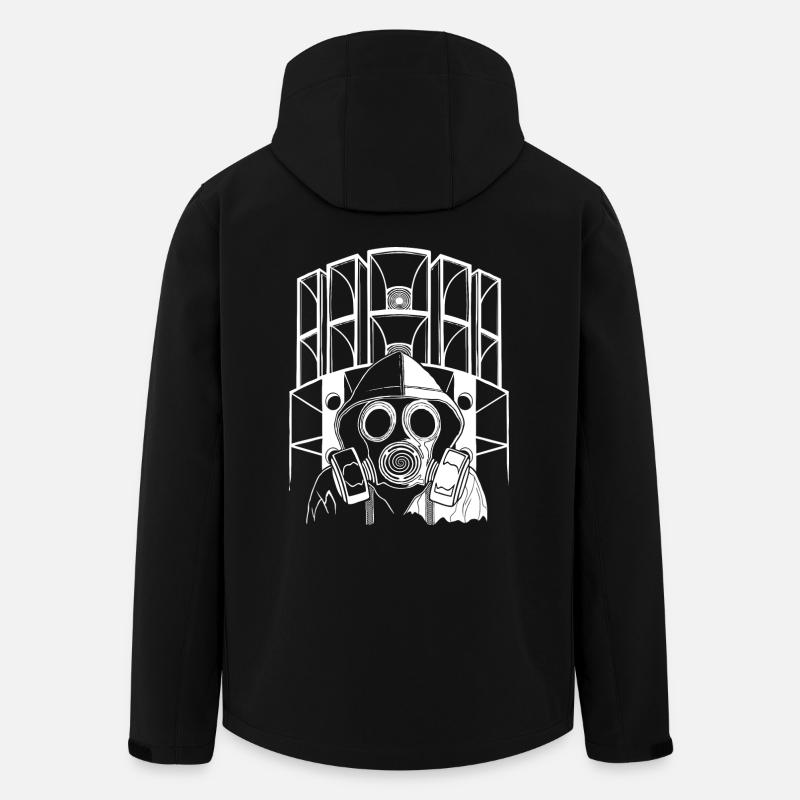 Tekno 23 sound system gas mask - Men’s Recycled Softshell Jacket by Stanley/Stella - black