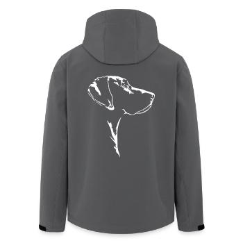 German Shorthair Hunting Dog Hunting Dogs Dog Wilsigns - Men’s Recycled Softshell Jacket by Stanley/Stella - black - Back - AI Model Male 185 light (185cm)